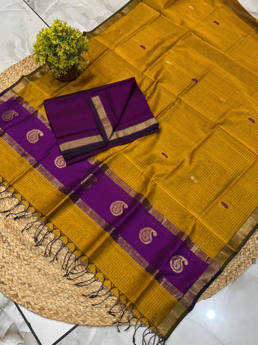 Maheshwari Handwoven Keri Buti 